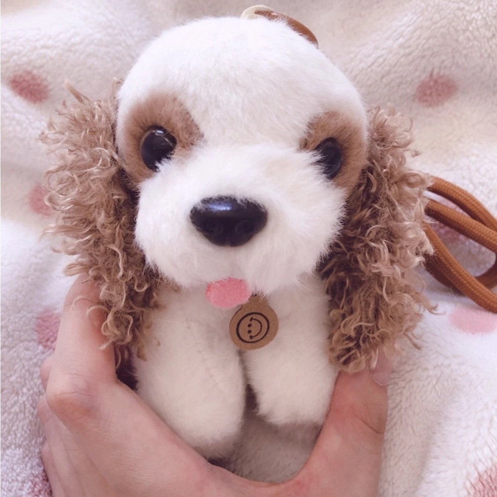 King Charles Cavalier Spaniel Plush Puppy Keychain Charm 🐶💕